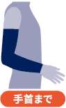 アームスリーブ手首まで